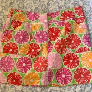 Lilly Pulitzer grapefruit-print miniskirt
